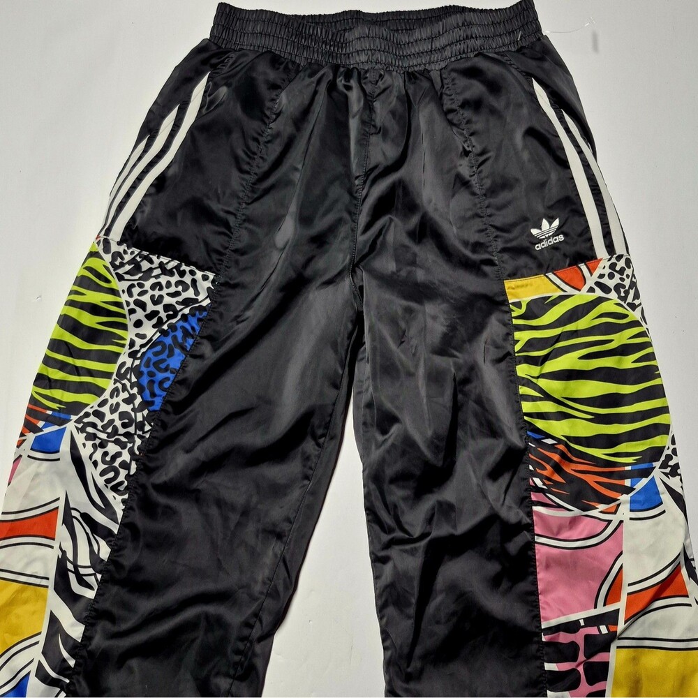 Adidas x Rich Mnisi Track Pants Womens M UK 14 Satin Colorblock Joggers Nwot
